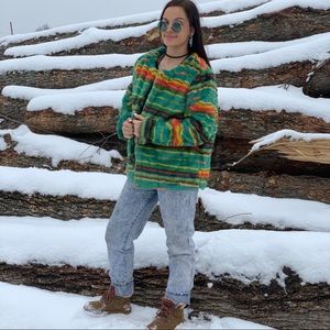 🔥HOST PICK🔥Serape Faux Fur Jacket